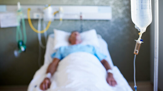 Mann im Krankenhaus