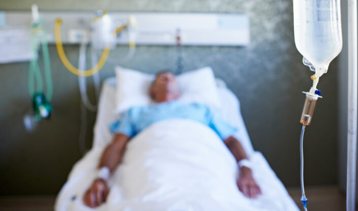 Mann im Krankenhaus
