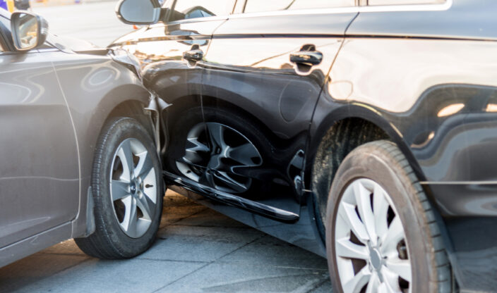 Autounfall mit zwei Autos