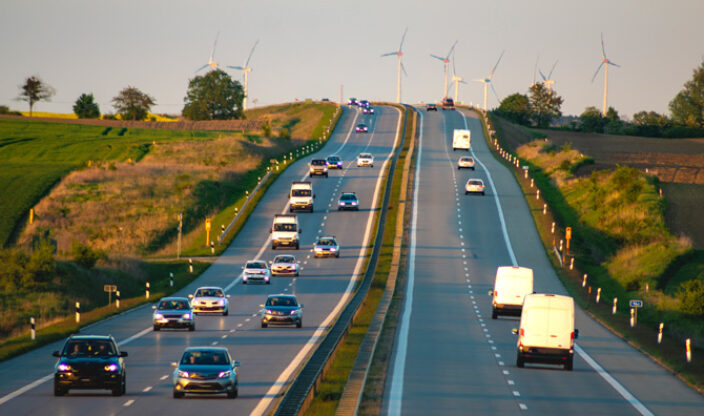 Autos auf der Autobahn