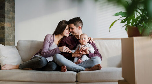 Familie mit Baby