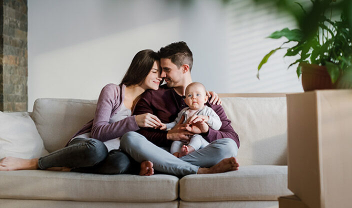 Familie mit Baby